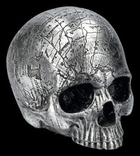 Teschio Color Argento - Mindmente Mappa - Pirati Tesoro Halloween Gotico Deco