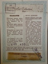 SERIGRAFIE ARGENTO MUCHA LE 4 STAGIONI NUMERATA IN BUONE CONDIZIONI