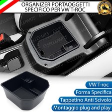 VANO PORTAOGGETTI PER BRACCIOLO PER VW T-ROC PORTA OGGETTI SPECIFICO ORGANIZER