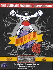 Ken Shamrock Royce Gracie Pat Smith Zane Frazier +1 Replica Firmata Programma UFC 1