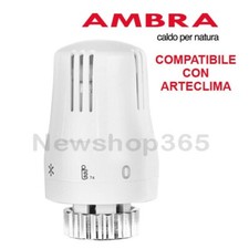 TESTA TESTINA COMANDO TERMOSTATICO VALVOLE RADIATORI AMBRA/ARTECLIMA M30x1,5