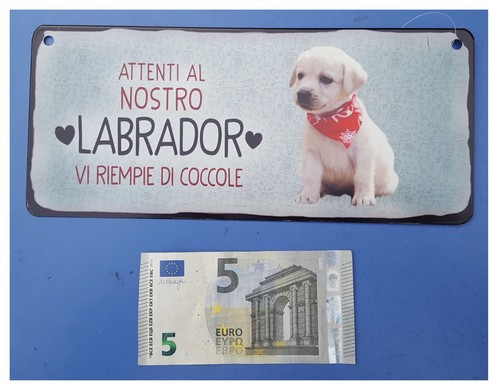 Targa vintage cane attenti al - vintage, "attenti