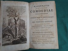 L68-M.ACCI PLAUTI-COMOEDIAE  CUM COMMENTARIO-LIBRO ANTICO SACRO RELIGIONE CHIESA