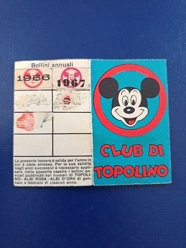 1335a tessera club topolino - di,