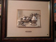 " ARGENTI " Quadro di G.Ottaviani:Natura morta scolpita in argento 