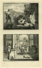 Stampa antica-Eli che cade