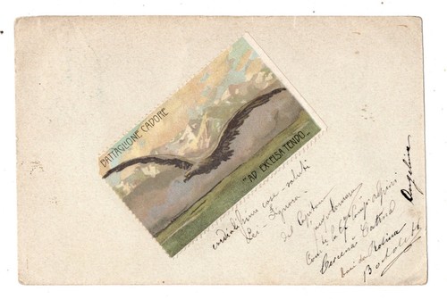 Cartolina reggimentale alpini - cartolina,