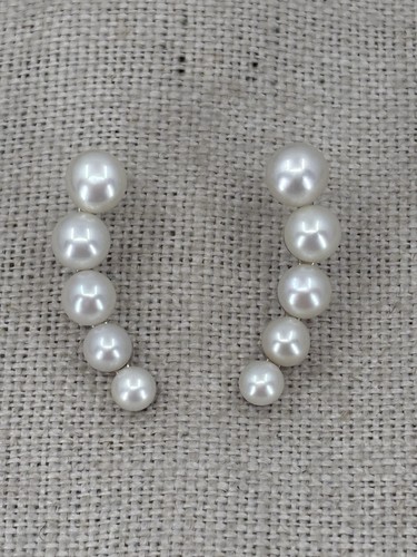 925 silver pearl - climber, stud