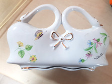 Porta tovaglioli in porcellana ANNI 70 MISURA  CM 19X CM 11