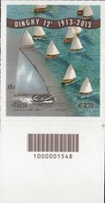 2013 italia repubblica Codice a Barre Dinghy 12' basso destro
