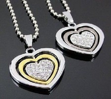 Acciaio Inox Collana a Cuore