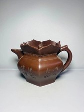 Yixing teiera argilla viola arrotolata a mano antica replica vaso ceramica gongfu