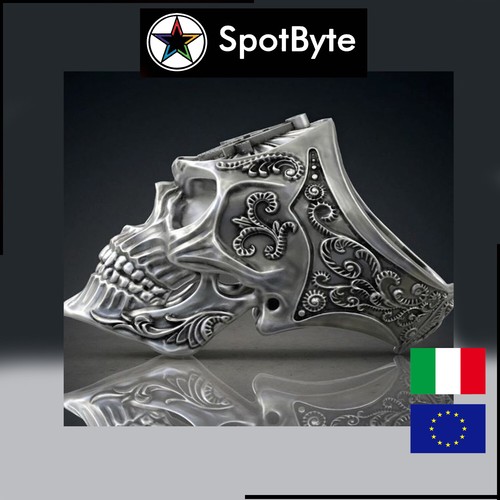 Anello uomo teschio - uomo, con