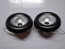 COPPIA DI FARETTI DA INCASSO NERO PER MENSOLE PER LAMPADA ALOGENA