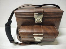 BORSA FOTOGRAFICA IN PELLE, VINTAGE, IN BUONE CONDIZIONI CON DIFETTO + 2 OMAGGI