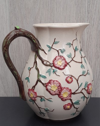 Pichet majolica sarreguemines - majolica,