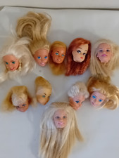 Barbie Mattel Lotto 10 Teste Ricambio Restauro anno 70/90 ----(ba01)