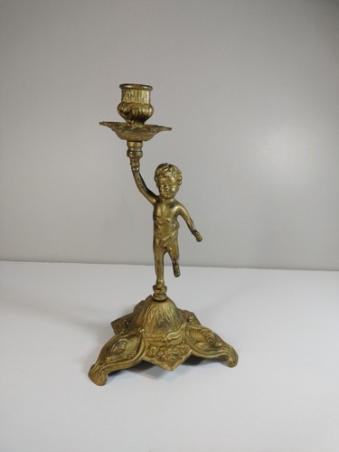 Putto porta candela una - putto, fiamma