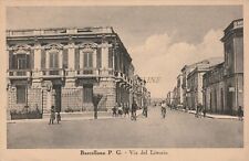 BARCELLONA P.G.POZZO DI GOTTO - Via del Littorio 1944 Cartolina Ed.Bombaci