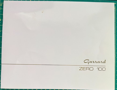 Garrard zero 100 manuale - 100,