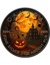 TRUMPWEEN Edizione Halloween 1 Oz 5$ Moneta Argento Canada 2025