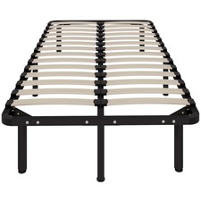 HOMCOM Struttura Letto Industriale a 28 Doghe con Spazio Contenitore 190x90x31cm