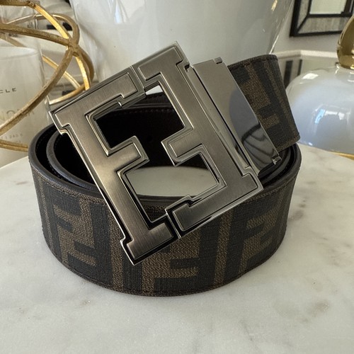 Fendi coated canvas belt - canvas, 42