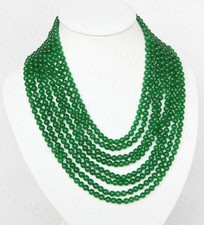 AAA collana perle giada verde