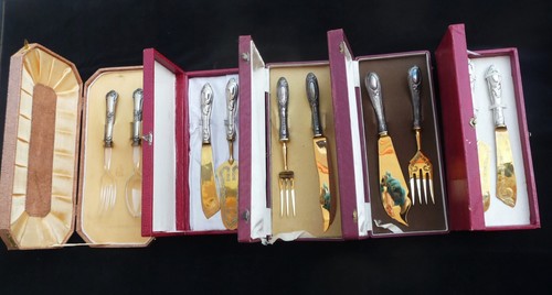 Antiche posate scatole - antiche,