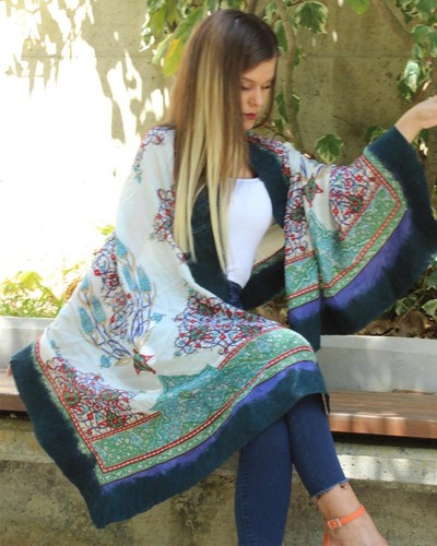 Poncho feltro fatto mano - a,
