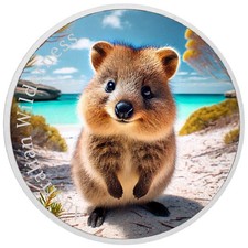  2025 Canada 1 oz 9999 argento FDC Australian Wilderness Quokka Paradise colorato