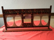 Portafoto con specchio radica ottone vintage anni 1950/1960 made in Italy