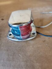 Luce di marcia vintage Glastron barca arco lente cromata rosso verde testata