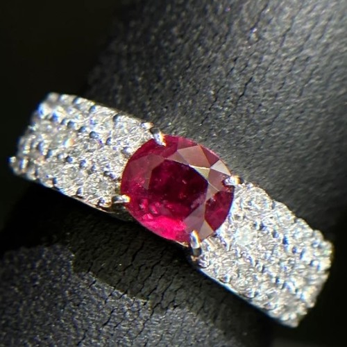 Anello ruby 07ct pt900 - anello,