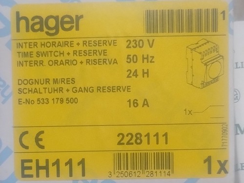 Hager timer giornaliero - timer,