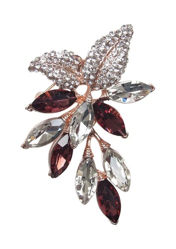 Spilla gioiello fiore foglia - fiore, e