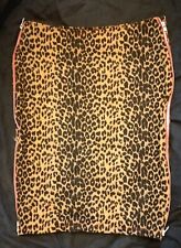 Switchblade gonna al ginocchio leopardato cerniere rock glam rifinita rossa S 