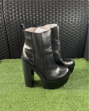 WINDSOR SMITH STIVALETTO ORIGINALE PELLA NERO  40