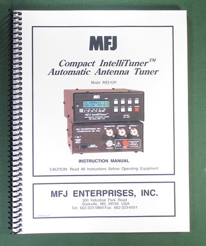 Mfj 929 sintonizzatore antenna - mfj,