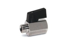 RUBINETTO A SFERA / VALVOLA PNEUMATICO / ARIA COMPRESSA 1/4" MASCHIO - FEMMINA 