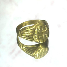 Splendido anello antico in bronzo vichingo - autentico raro manufatto antico!