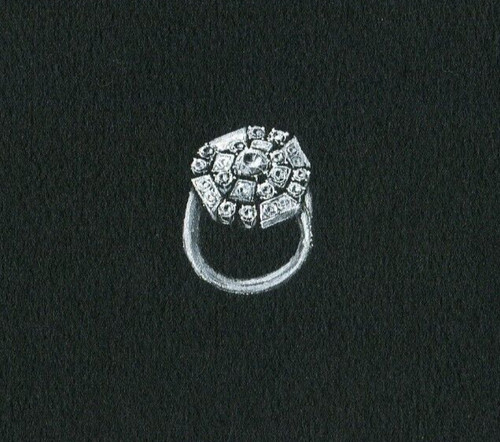 Anello con diamanti smeraldo