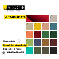 TESSUTO JUTA COLORATA IUTA FIBRA NATURALE AL METRO HANDMADE DECORI CRAFT STOFFA