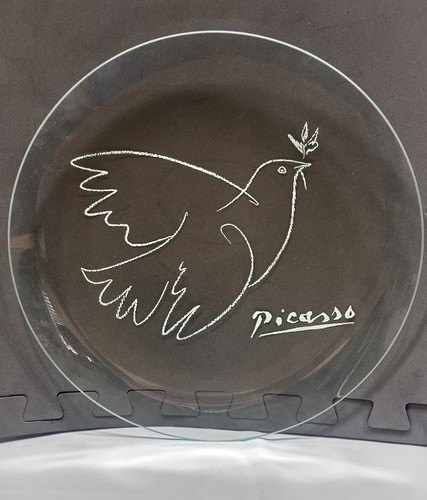 Piatto vetro vintage - 13",
