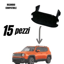 15 Tappi Barra Portapacchi Tetto Jeep Renegade [2014+] Ricambio compatibile Nero