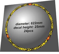 DEEMAX ULTIMATE STYLE MAVIC SET DECALCOMANIE CERCHIONI NERO/GIALLO per due ruote 29"