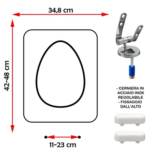 Sedile copriwater compatibile - sedile,