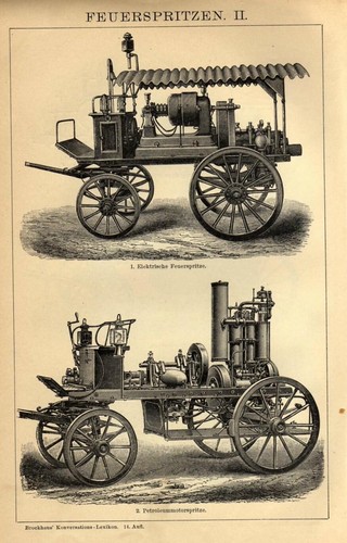 1898 stampe antiche autopompe - 1898,