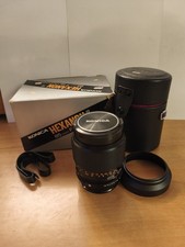Obiettivo Konica Hexanon 85 mm f/1,8 + Paraluce e Custodia