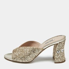 Miu Miu Gold Glitter and